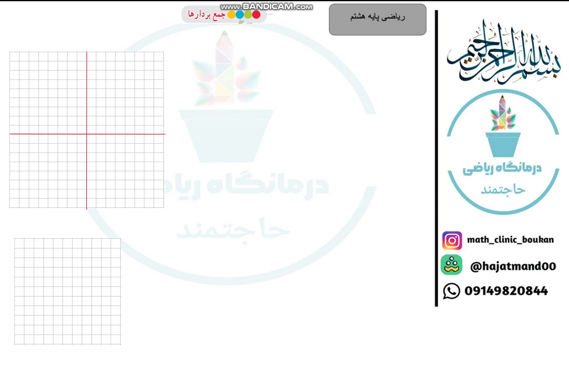 ریاضی پایه هشتم-درس اول فصل پنجم-مختصات و بردار
